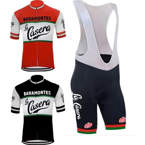 Bahamontes men cycling jersey set summer 9D gel Pad bib pants retro cycling tops mtb ropa ciclismo bike clothing short sleeve