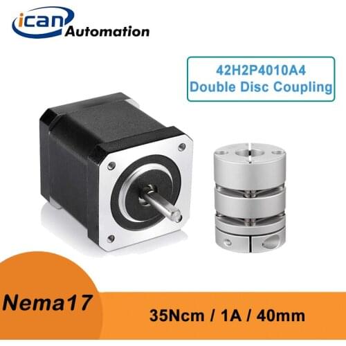 ICAN 2 Phase Stepper Motor Kit CnC Nema 17 35Ncm Double Disc Coupler Of Motor Shaft