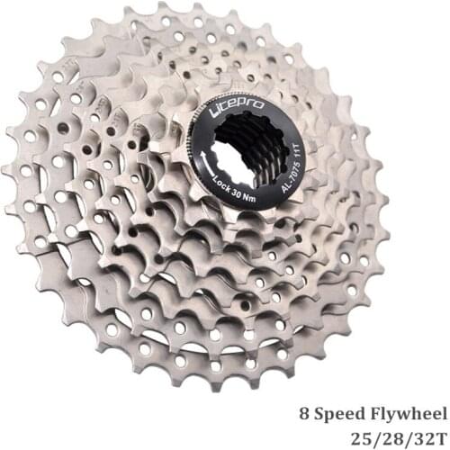 Litepro 8 Speed Cassette Freewheel 8S 25 28 32T Folding Bicycle Fleewheel MTB Mountain Bike Flywheel Parts For Shimano