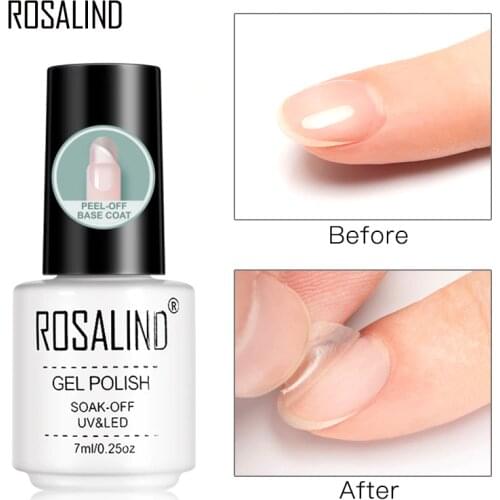 ROSALIND Base Top Matt Gel Nail Polish Semi Permanent Nail Art Foundation Gel Reinforce No Wipe Gel Long Lasting Lacquer