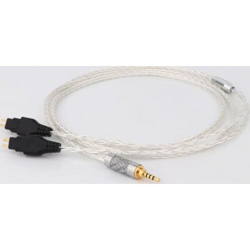 Preffair 3.5mm 2.5mm XLR 4.4mm 6N OCC Copper Silver Mixed Headphone Cable Earphone Cable Upgrade For FOSTEX TH610 TH900 MKII MK2