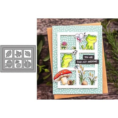 Six-Palace Grid Flower Frame Metal Cutting Dies for Scrapbooking Handmade Mold Cut Stencil New DIY Card Make Mould Model Craft