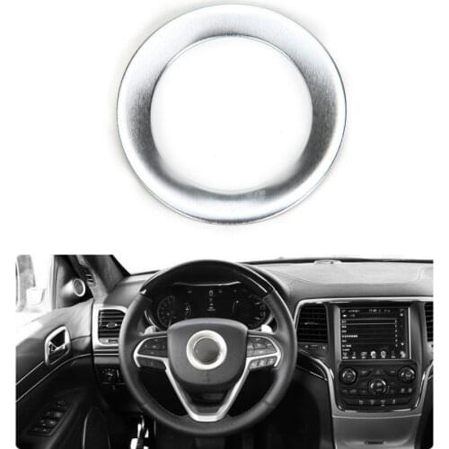 Metal Car Steering Wheel Center Decor Cover Trim For Jeep Grand Cherokee 14-16