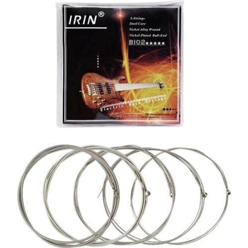 IRin B102 5Pcs Electric B Strings Set Nickel Plated Alloy Steel Core Wrapped String 5-Strings B Replacement Accessory