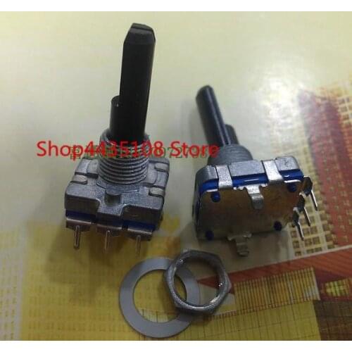1PCS 360 Encoder Switch EC16-24 Bit 25mm Half-Axial Stepping Rotary Volume Pulse Encoder Switch
