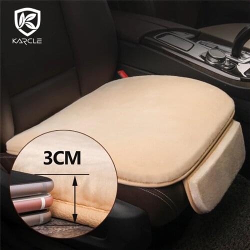 Karcle Plush Car Seat Cover Faux Fur Winter Warm Car Seat Cushion Auto Accessories Interior Non-Slip Short Plush Chair Cushion