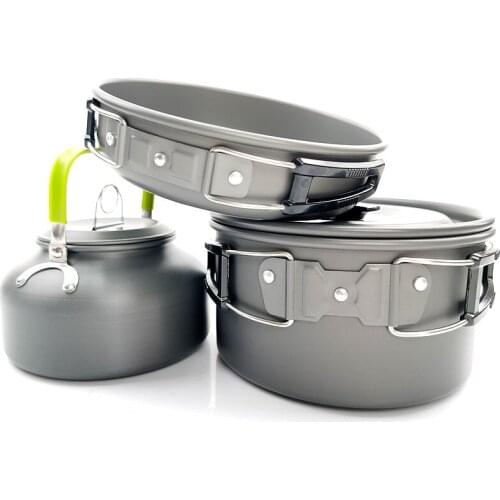 Tableware Cookware-Set Water-Kettle BBQ Camping-Equipment Travelling Picnic Hiking Titanium