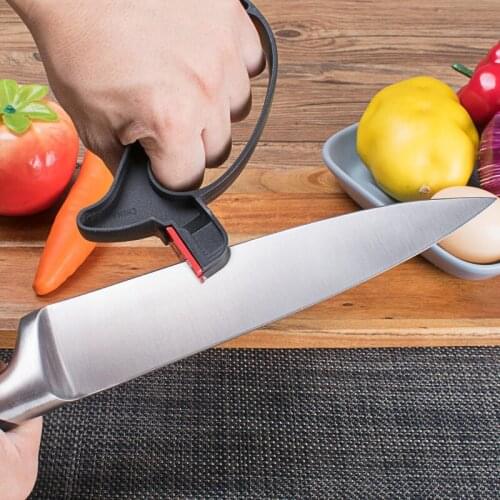 Practical Professional Knife Sharpener 2 In 1 Handheld Knife Scissor Sharpening Tool Perfect Grindstone Knife Stone Kitchen Tool