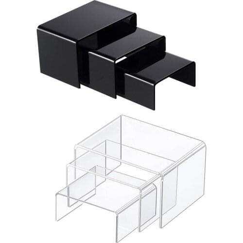 3 piece set transparent acrylic display stand cake jewelry art display cabinet hand office doll display stand