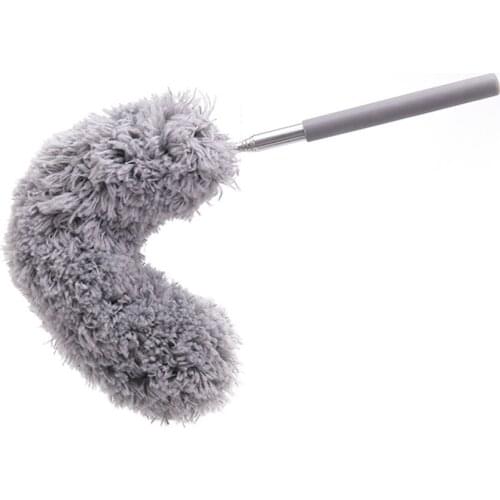 Microfiber dust collector with extended telescopic rod type household brush cleaning ceiling fan adjustable feather dust removal