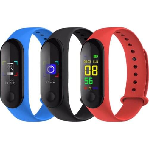 M3 Smart Bracelet Color Screen Waterproof Fitness Tracker Step Counter Heart Rate Blood Pressure Sleep Monitoring Sport Band