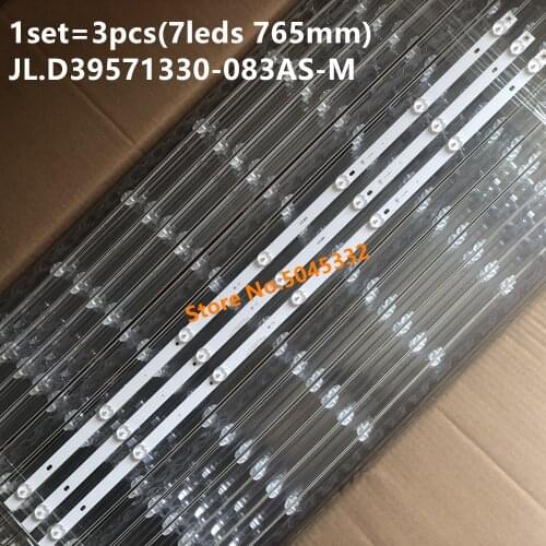 3 Pieces/lot 7lamps 765mm LED Backlight For JL.D39571330-083AS-M 19AF430, D181224,TV-40LE78T2S2SM V400HJ6-PE1