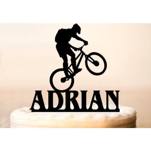 Bike Cake Topper,Mountain Biking Cake Topper,Bicycle Cake Topper,Personalised Cake Topper,Bike Birthday Party,Bicycle Decor,Cake
