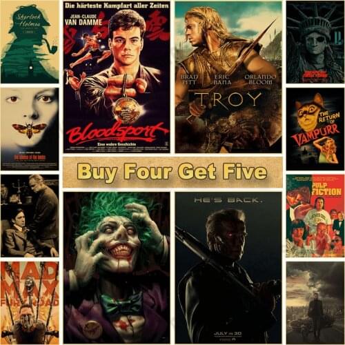 Vintage Classic Movie Poster Retro Kraft Paper Posters and Prints Home Decor Bar Cafe Living Room Decorative Art Painting