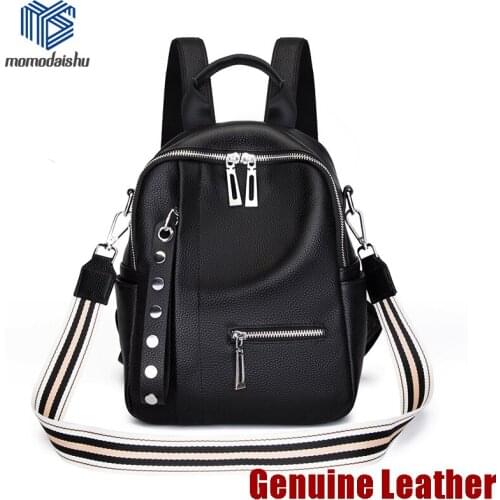 Genuine LeatherBack Pack Women Backpacks Shoulder Bag Bagpack Ladies Luxury Travel Backpack Mochilas School Bags For Teenage