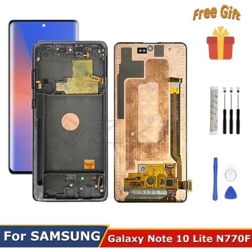 6.7" AMOLED For SAMSUNG Note 10 lite LCD Display Touch Screen Digitizer Assembly N770 N770F N770F/DS With frame Accessories