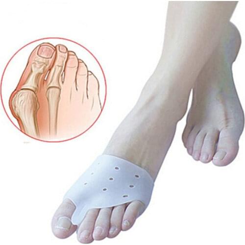 1pair=2pcs Hallux Valgus Orthotics Silicone Toes Separator The big Toe Bunion Corrector Foot Daily Use Care Tool Orthopedic Pad