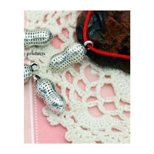 10pcs/lot Tibetan Silver peanut pendant Handmade Decorative Metal DIY Jewelry Alloy accessories dg4s