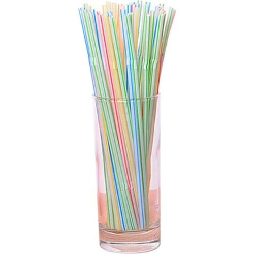 1000Pcs Disposable Flexible Straws Plastic Drinking Supplies