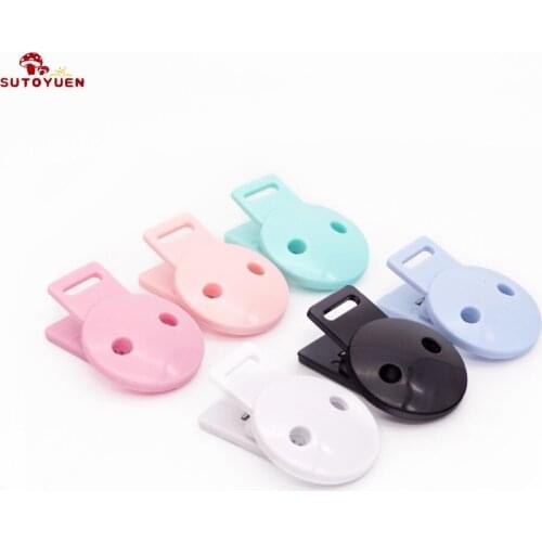 Sutoyuen 2pcs Round Head Baby Pacifier Clip MAM NUK Dummy DIY Pacifier Chain Toy Accessories Holder Safety Baby Teether Clips