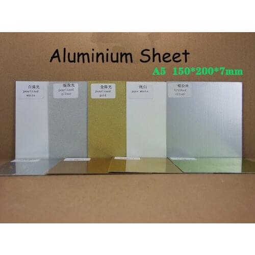 20 sheets 0.7mm A5 Blank Sublimation Metal Plate Aluminium sheet Name Card Printing Sublimation Ink Transfer DIY Craft 150*200mm