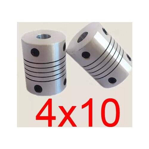 30pcs/lot 4x10 CNC Motor Jaw Shaft Coupler 4mm to 10mm 4 to 10 Flexible Coupling 18mm OD 25mm length (D20 L25)