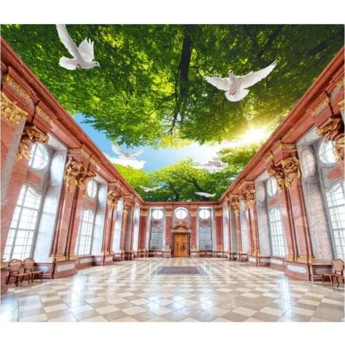 Custom photo 3d ceiling murals wallpaper HD forest big tree sky Home decor living room 3d wall murals wallpaper for walls 3 d