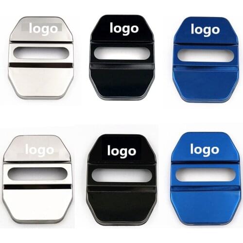 4pcs/lot Metal Car Door Lock Cover for AMG Mercedes W212 W211 W210 W202 W204 GLK CLA M B/C/E Class Buckle Door Holder Protectors