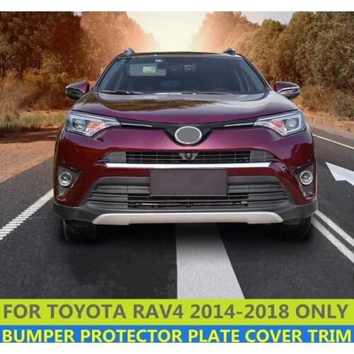 ABS Front Face Lower Bumper Protector Plate Cover Trim 1 Pcs For Toyota RAV4 Rav 4 2014 2015 2016 2017 2018