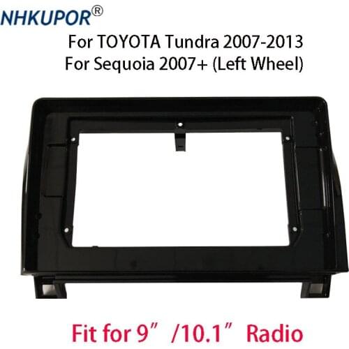 2 Din Car Radio Frame Kit For TOYOTA Tundra/Sequoia Auto Stereo Dash Panel Mounting 9/10.1 inch Center Console Holder Fascia