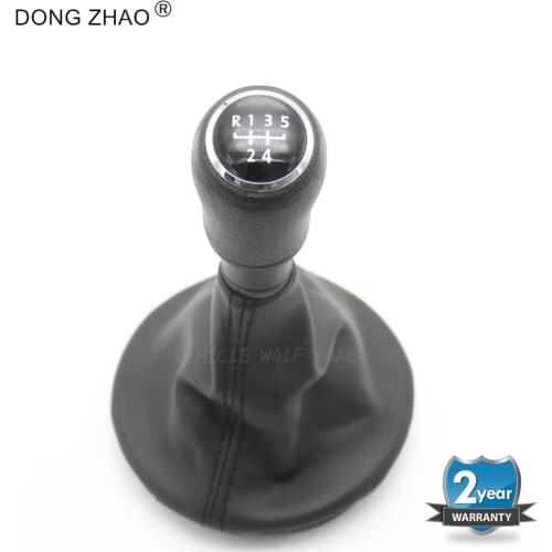 For VW Transporter Multivan Caravelle T5 2003-2009 Car-styling 5 Speed Car Gear Stick Level Shift Knob With Leather Boot