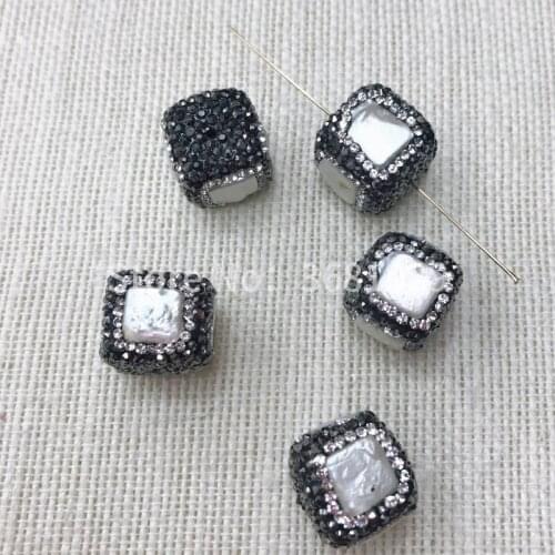 Square pearl temperament and personality with simple fashion accessories gifts