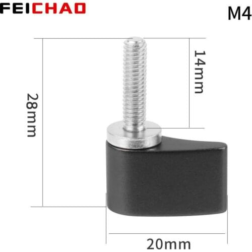 FEICHAO M4 M6 Hand Tighten Screw Adjustable Metal 14/17/20mm Handle Wrench Lock Adapter for Camera Cage Photograph Accessories
