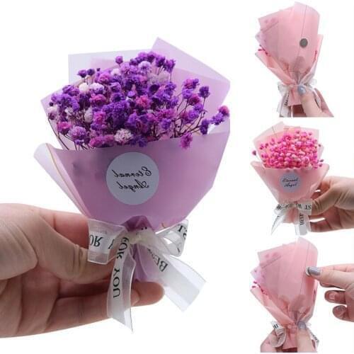 Gypsophila Mini Fridge Magnet Natural Dried Flowers Refrigerator Sticker Souvenirs Home Decorations Bouquet DIY Fridge Cosmetic