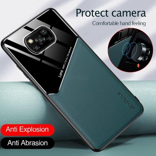 Leather magnetic car texture case for xiaomi POCO X3 bumper Holder cover for xiaomi POCO X 3 POCOX 3 POCOX3 xiomi POCO X3 cases
