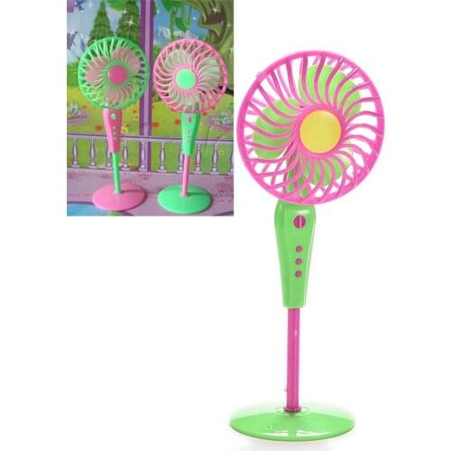Cute Mechanical Fan Toys Dolls Classic Kids Play House Toys Doll Accessories Fan Furniture Random Color Hot Sell