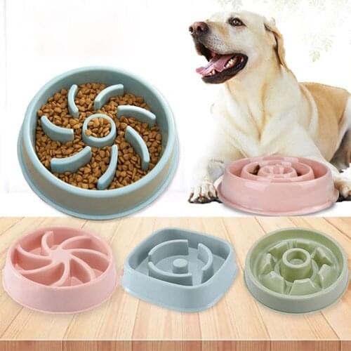 Pet Dog Bowl Choke Prevention Slow Food Dog Bowl Anti-obesity Pet Bowl Food Grade Plastic Pet Dog Cat Food Bowl Dropshipping