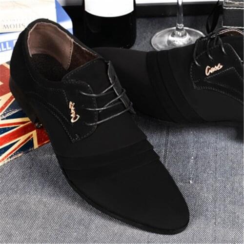 Brand mens British trend casual shoes mens suede Oxford leather stitching shoes Zapatillas mens flat shoes XL dance shoes