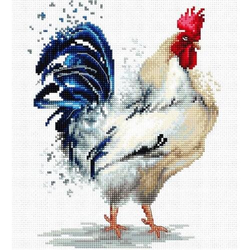 Top mm Rabbit and fox with love cross stitch kit Animal cotton thread Love lock canvas stitching embroidery LucaS_B2304