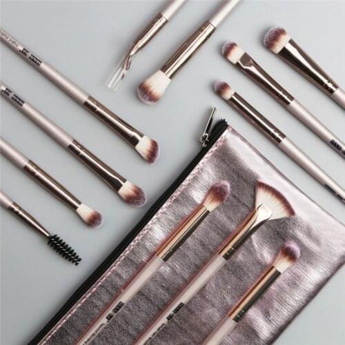 Pro Makeup Brushes Set 12 pcs/lot Eye Shadow Blending Eyeliner Eyelash Eyebrow Brushes For Make up Portable Eye Brush Set