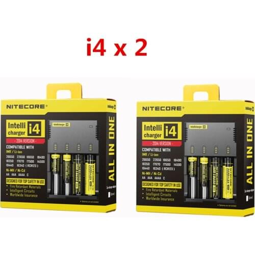 New Nitecore i4x2 Intellicharge Universal Battery Charger Li-ion/NiMH RCR123A 26650 18650 AA/AAA WIth Retail box Free Shippin