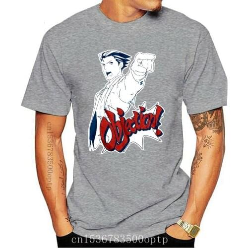 New Summer Tops Tees T Shirt Ace Attorney Defense Courtroom Trial Video Game Objection Adult T-Shirt Tee Funny O-Neck Tshirt