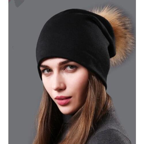 NUZADA Women's Hats With Pompoms