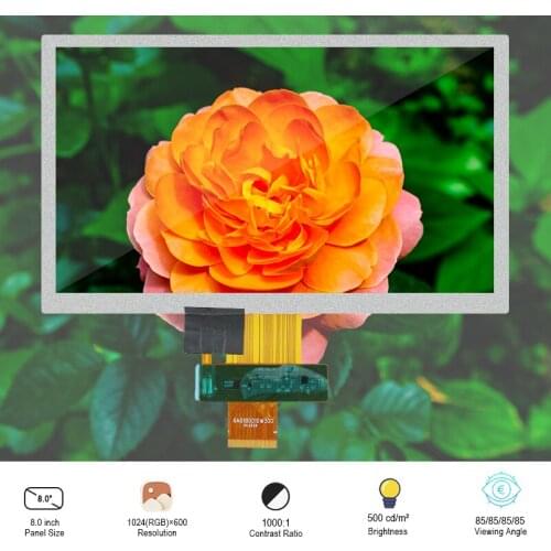 Original Innolux NJ080IA-10D 8.0 Inch 40P Tft Lcd Screen Withouttouch Wsvga Pad Tablet Panel 1k Hd Display Screen Module