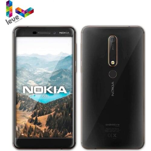 Original Nokia 6.1 TA1050 Single SIM Unlocked 4G Android SmartPhone Snapdragon 630 3GB 32GB Octa core 5.5" 16MP 8MP Mobile Phone