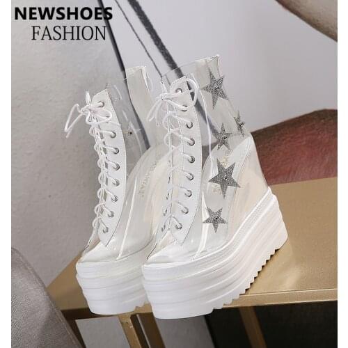 Drop Shipping 2021 New Summer PVC Sandals Platform Women Chunky Heel Outside Feet Shoes Summer Back Zipper High Quality