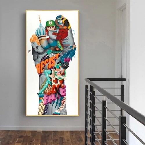 Modern Abstract Graffiti Hand Arm Canvas Painting Posters and Prints Wall Art Picture for Living Room Home Decoration Cuadros