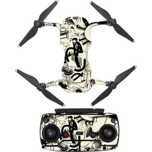 Cool Graffiti Style Decal Skin Sticker For DJI Mavic Air Drone + Remote Controller + 3 Batteries Protection Film Cover A0276