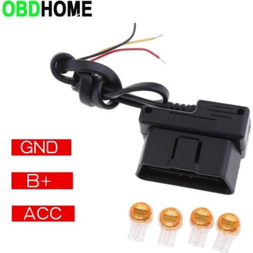 Smart Cloud Mirror Cigarette Lighter Hidden Driving Recorder 12V Power Fuse Box Changed To OBD Interface ACC Power Supply Cable