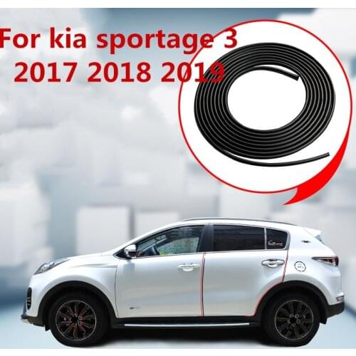 Waterproof Car Door Side Protector Bumper Strips Decal Decorative Anti-Collision Bar Paste For kia sportage 3 2017 2018 2019